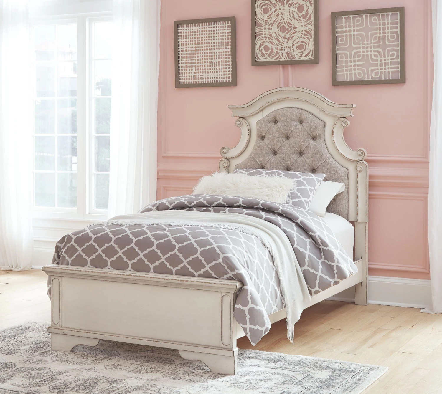 Ashley Beds Realyn Twin Bed - Two - Tone 1 Ashley Beds Realyn Twin Bed - Two - Tone