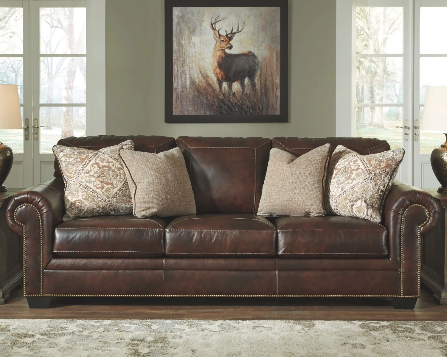 Ashley Living Room Roleson Walnut Sofa 1 Ashley Living Room Roleson Walnut Sofa