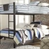 Ashley Dinsmore - Black/Gray - Twin/Twin Bunk Bed W/Ladder