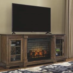 Ashley TV Fireplaces Flynnter XL TV Stand With Fire Place Insert