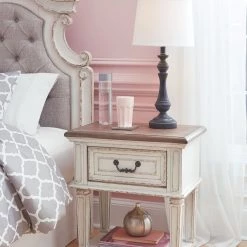 Ashley Bedroom Realyn - Chipped White - One Drawer Night Stand