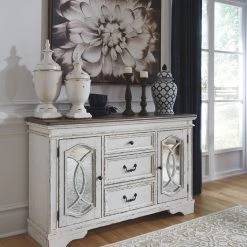 Ashley Realyn - Chipped White - Dining Room Server