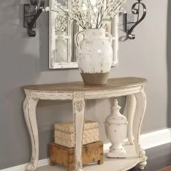 Ashley Living Room Realyn - White/Brown - Sofa Table