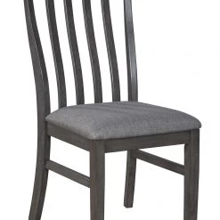 Ashley Dining Room Luvoni - Dark Charcoal Gray - Dining Upholstered Side Chair