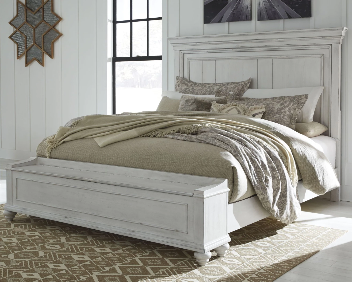 Ashley Kanwyn Queen Storage Panel Bed Beds 1 Ashley Kanwyn Queen Storage Panel Bed Beds