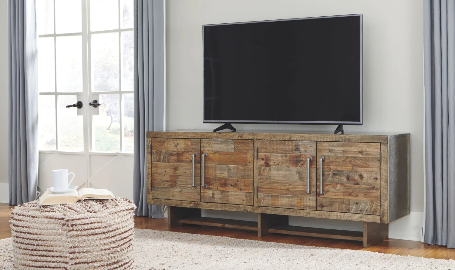 Ashley Mozanburg Rustic Brown Extra Large TV Stand TV Stands 1 Ashley Mozanburg Rustic Brown Extra Large TV Stand TV Stands