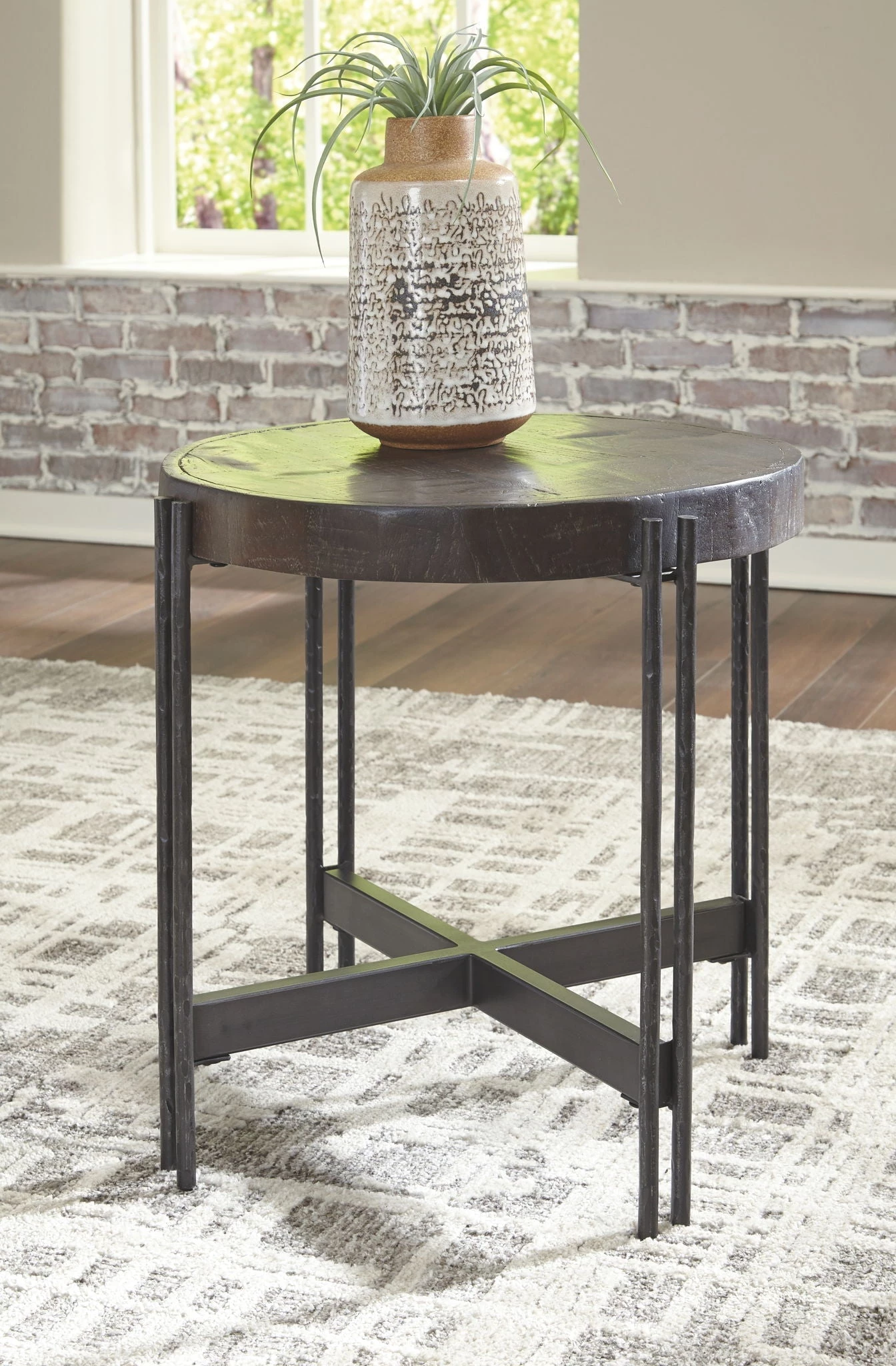 Ashley Jillenhurst - Dark Brown - Round End Table 1 Ashley Jillenhurst - Dark Brown - Round End Table