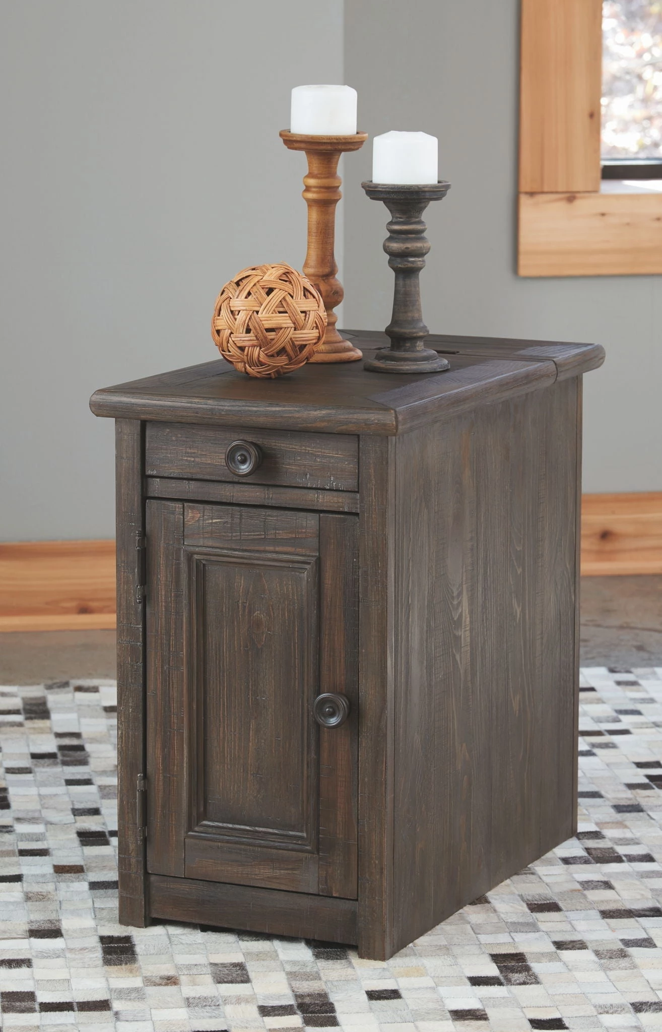 Ashley Living Room Wyndahl - Rustic Brown - Chair Side End Table 1 Ashley Living Room Wyndahl - Rustic Brown - Chair Side End Table