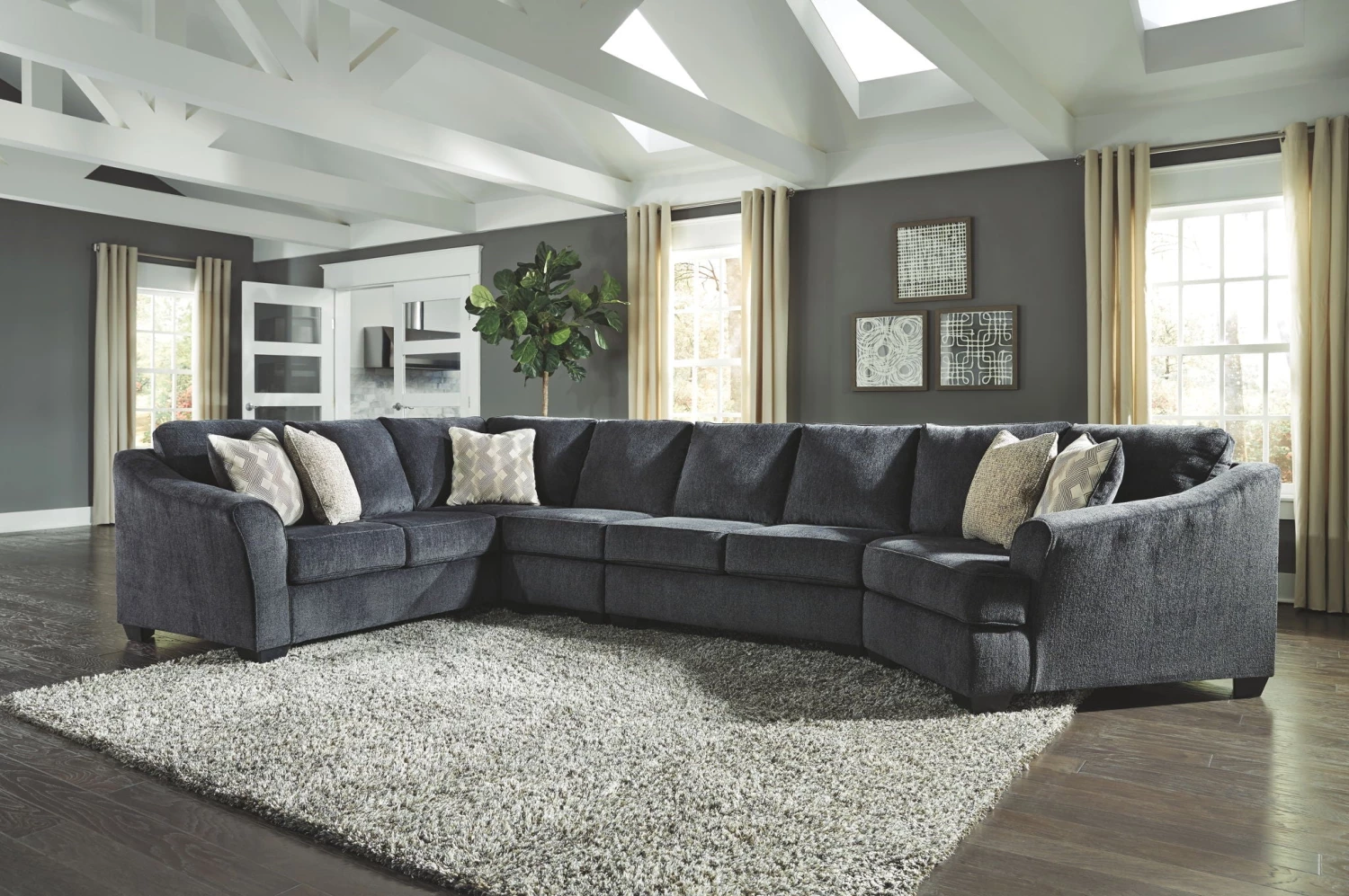 Ashley Eltman Slate 4 Pc. Sectional Living Room 1 Ashley Eltman Slate 4 Pc. Sectional Living Room