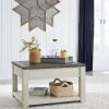 Ashley Bolanburg Brown/White Rect Lift Top Cocktail Table