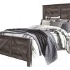 Ashley Wynnlow Queen Crossbuck Bed - Gray Beds