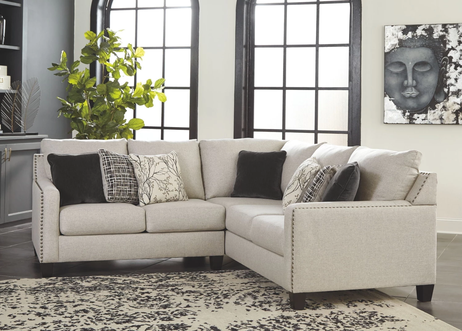 Ashley Hallenberg 2-Piece Sectional - Fog Sectionals