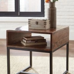 Ashley Hirvanton - Warm Brown - Rectangular End Table