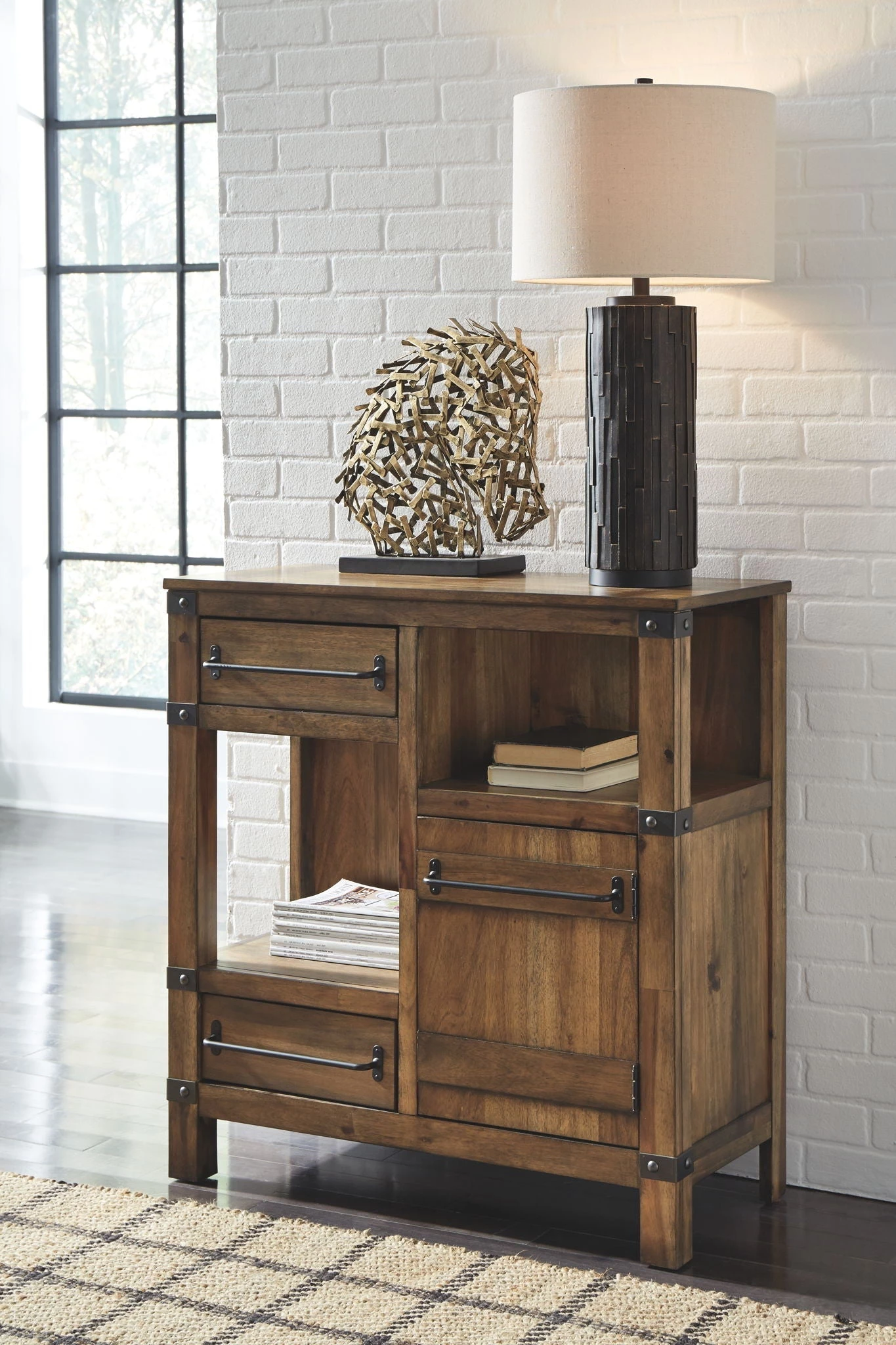 Ashley Roybeck - Light Brown/Bronze - Accent Cabinet 1 Ashley Roybeck - Light Brown/Bronze - Accent Cabinet