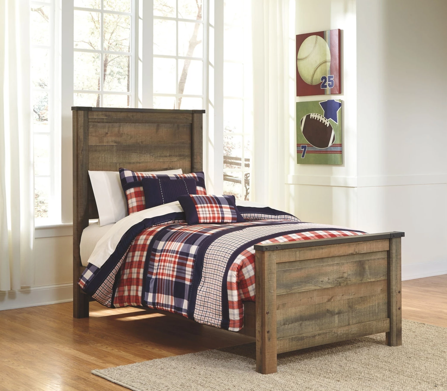 Ashley Trinell Twin Bed - Brown Beds 1 Ashley Trinell Twin Bed - Brown Beds