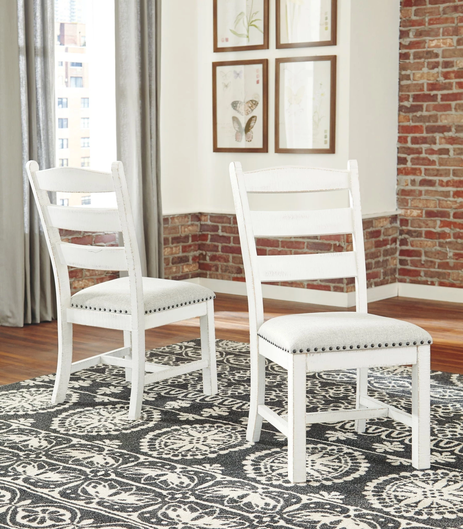 Ashley Valebeck - Beige/White - Dining Upholstered Side Chair 1 Ashley Valebeck - Beige/White - Dining Upholstered Side Chair