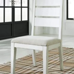 Ashley Dining Room Grindleburg - Antique White - Dining Upholstered Side Chair