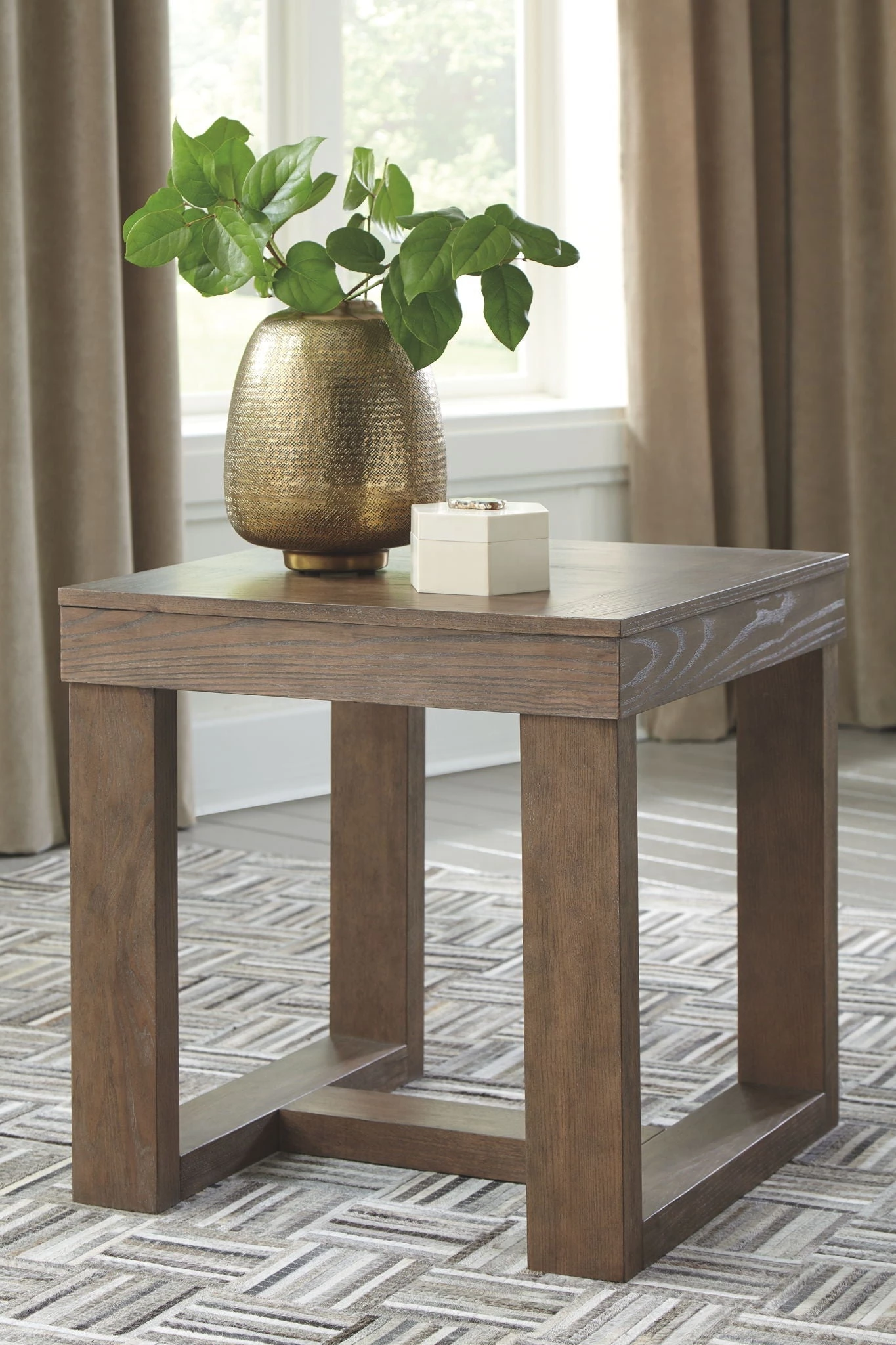 Ashley Cariton - Gray - Square End Table 1 Ashley Cariton - Gray - Square End Table