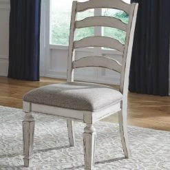 Ashley Realyn - Chipped White - Dining Upholstered Side Chair Dining Room