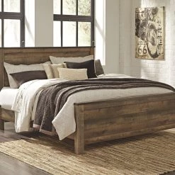 Ashley Trinell King Panel Bed - Brown