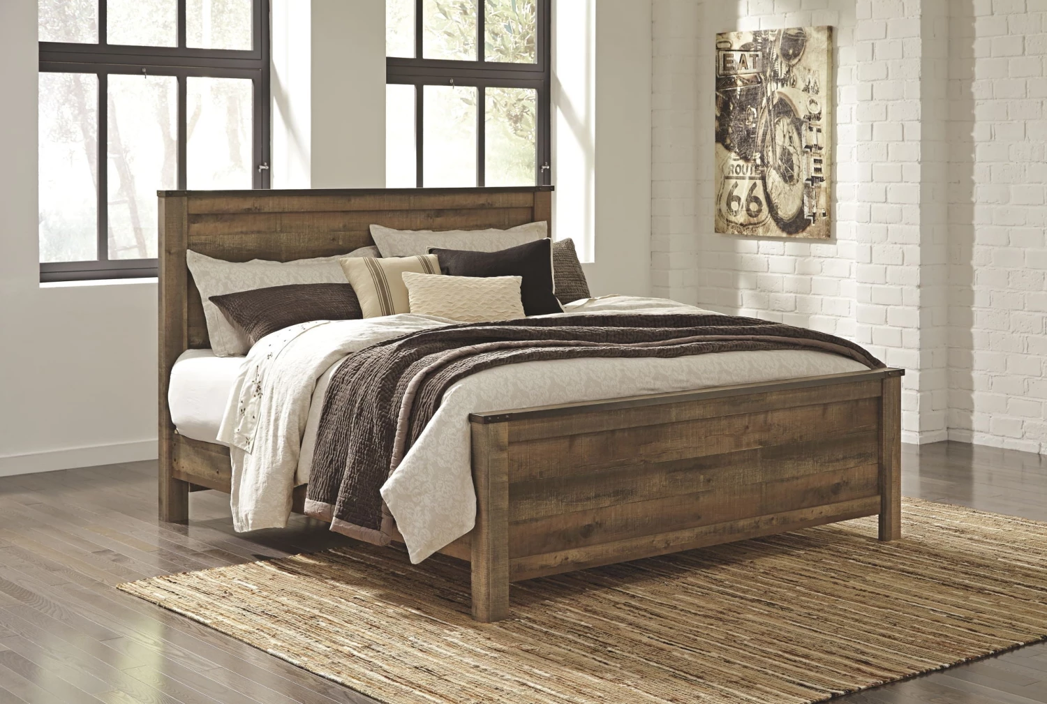 Ashley Trinell King Panel Bed - Brown 1 Ashley Trinell King Panel Bed - Brown