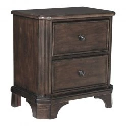 Ashley Adinton Reddish Brown King Storage Bed With Dresser Mirror & Nightstand Bedroom