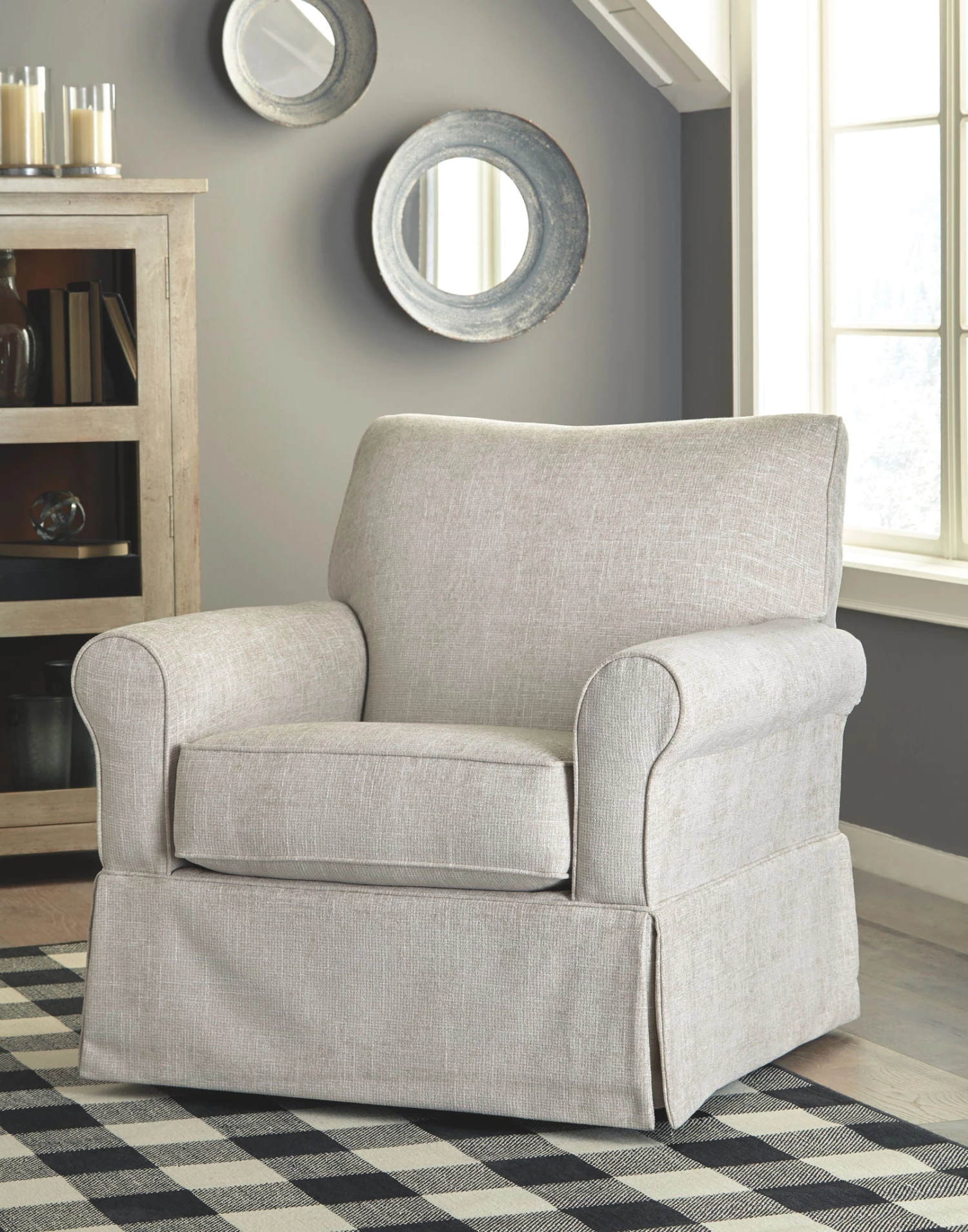 Ashley Searcy - Quartz - Swivel Glider Accent Chair 1 Ashley Searcy - Quartz - Swivel Glider Accent Chair