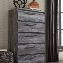 Ashley Baystorm Gray Five Drawer Chest Bedroom