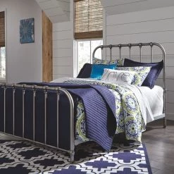 Ashley Nashburg - Silver - Queen Metal HDBD/FTBD/Rails Bedroom