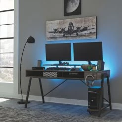 Ashley Barolli - Gunmetal - Gaming Desk