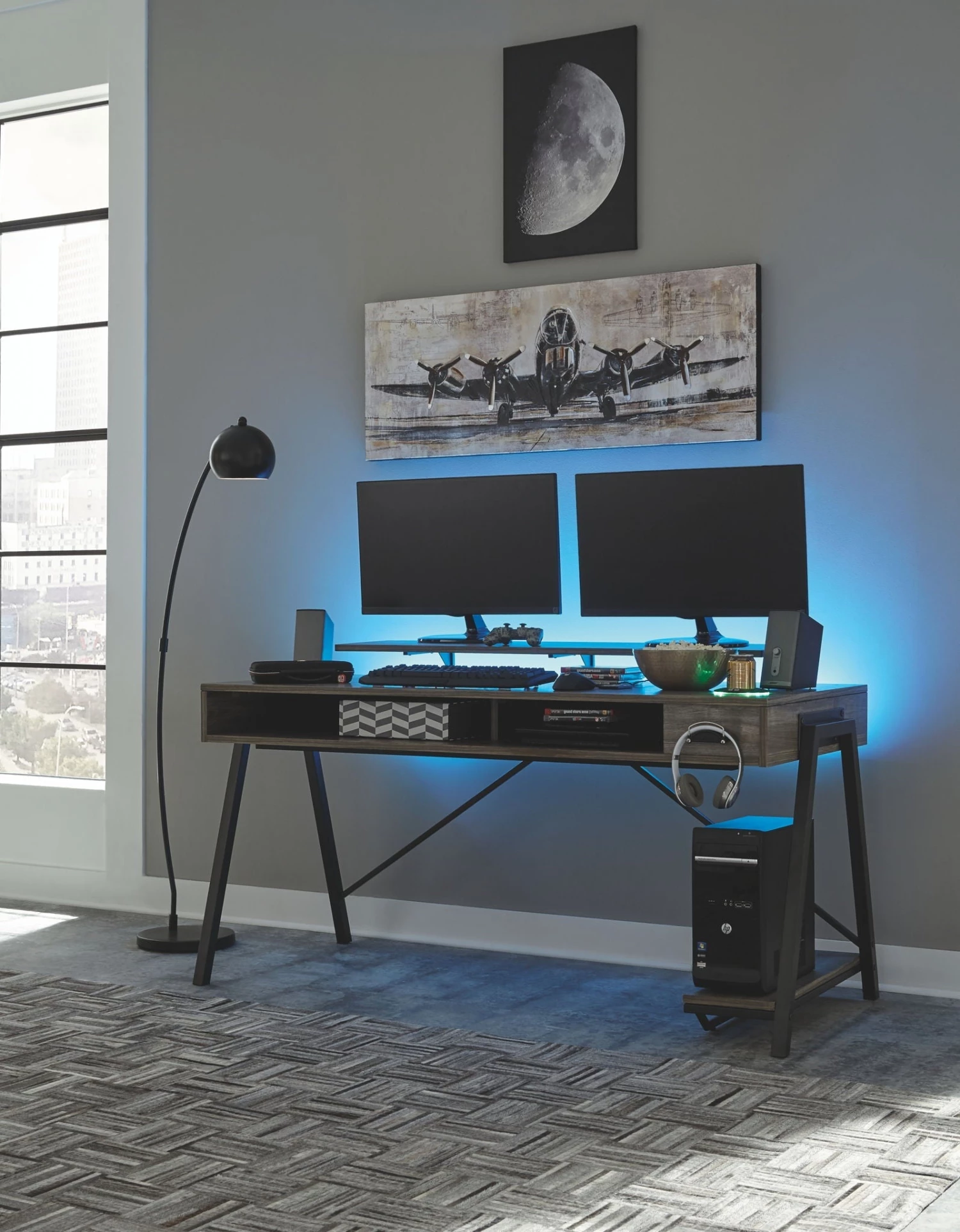 Ashley Barolli - Gunmetal - Gaming Desk 1 Ashley Barolli - Gunmetal - Gaming Desk