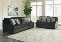Ashley Living Room Charenton Charcoal Sofa & Loveseat