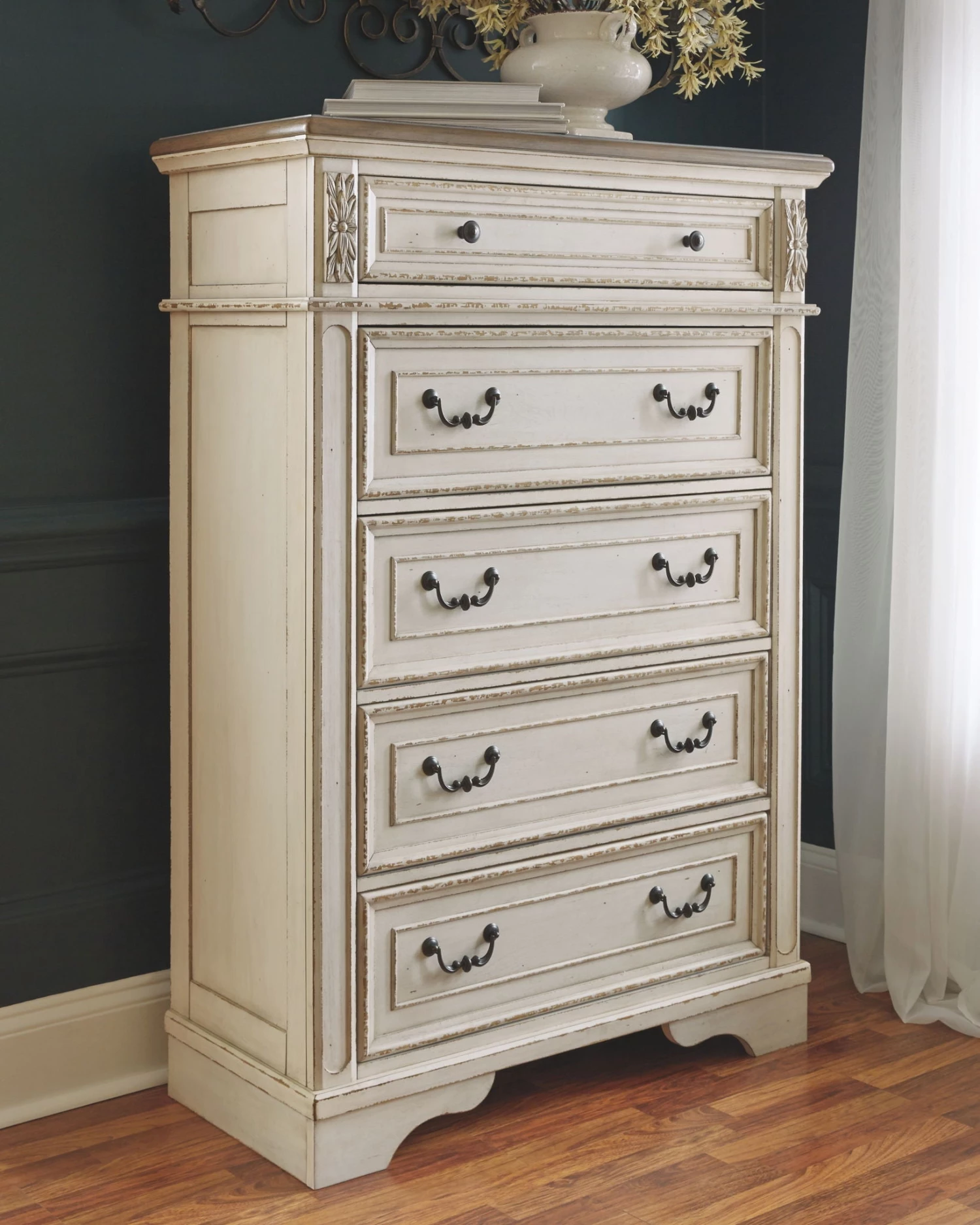 Ashley Realyn - Two-tone - Five Drawer Chest Bedroom 1 Ashley Realyn - Two-tone - Five Drawer Chest Bedroom