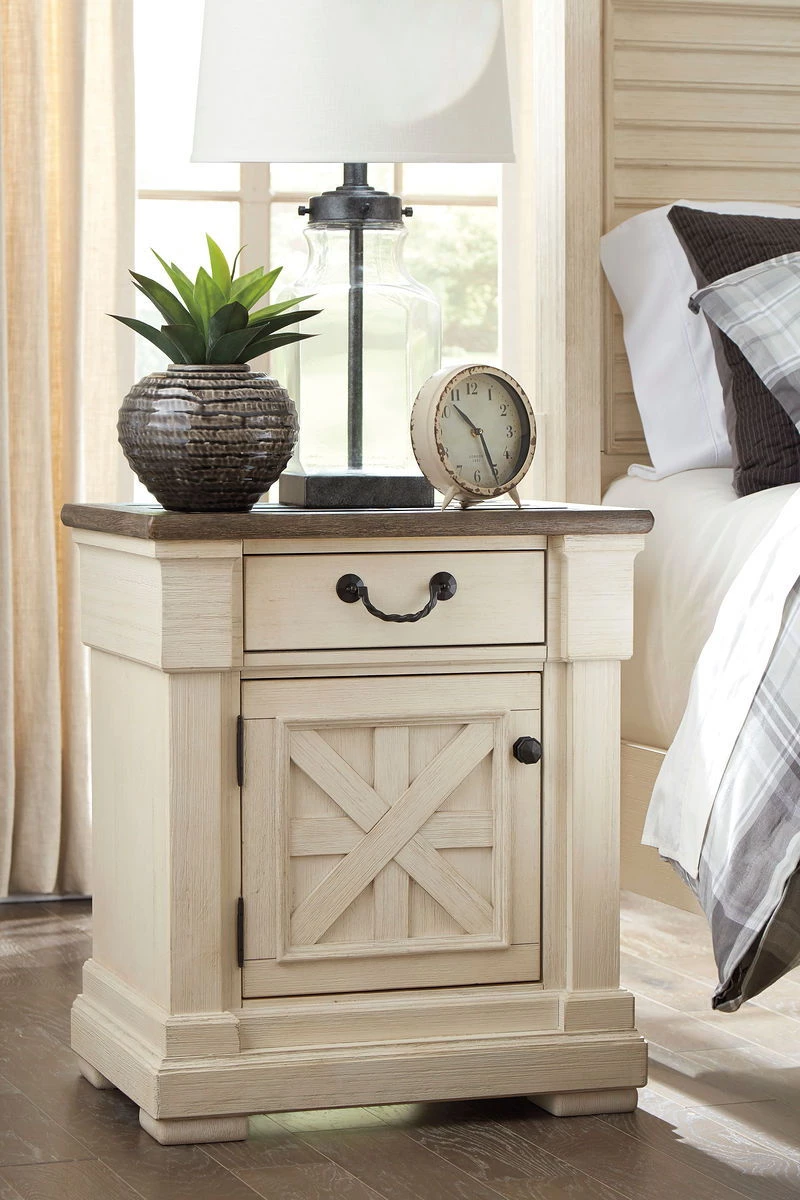 Ashley King Beds Bolanburg Antique White King Bed With Dresser Mirror & 2 Nightstand 2 Ashley King Beds Bolanburg Antique White King Bed With Dresser Mirror & 2 Nightstand