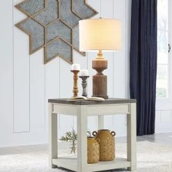 Ashley Living Room Bolanburg - Brown/White - Square End Table