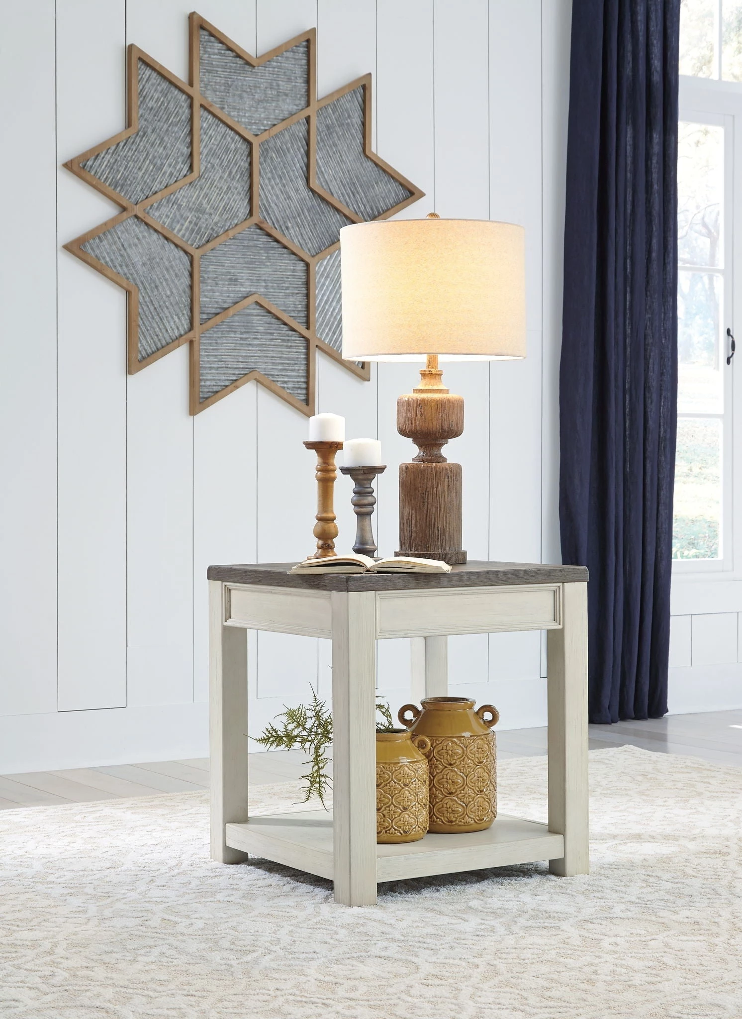 Ashley Living Room Bolanburg - Brown/White - Square End Table 1 Ashley Living Room Bolanburg - Brown/White - Square End Table