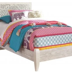 Ashley Paxberry Twin Panel Bed - Whitewash