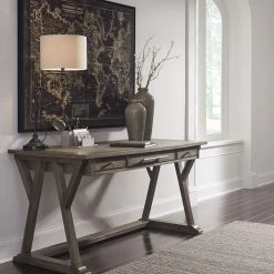 Ashley Luxenford - Grayish Brown - Home Office Large Leg Desk