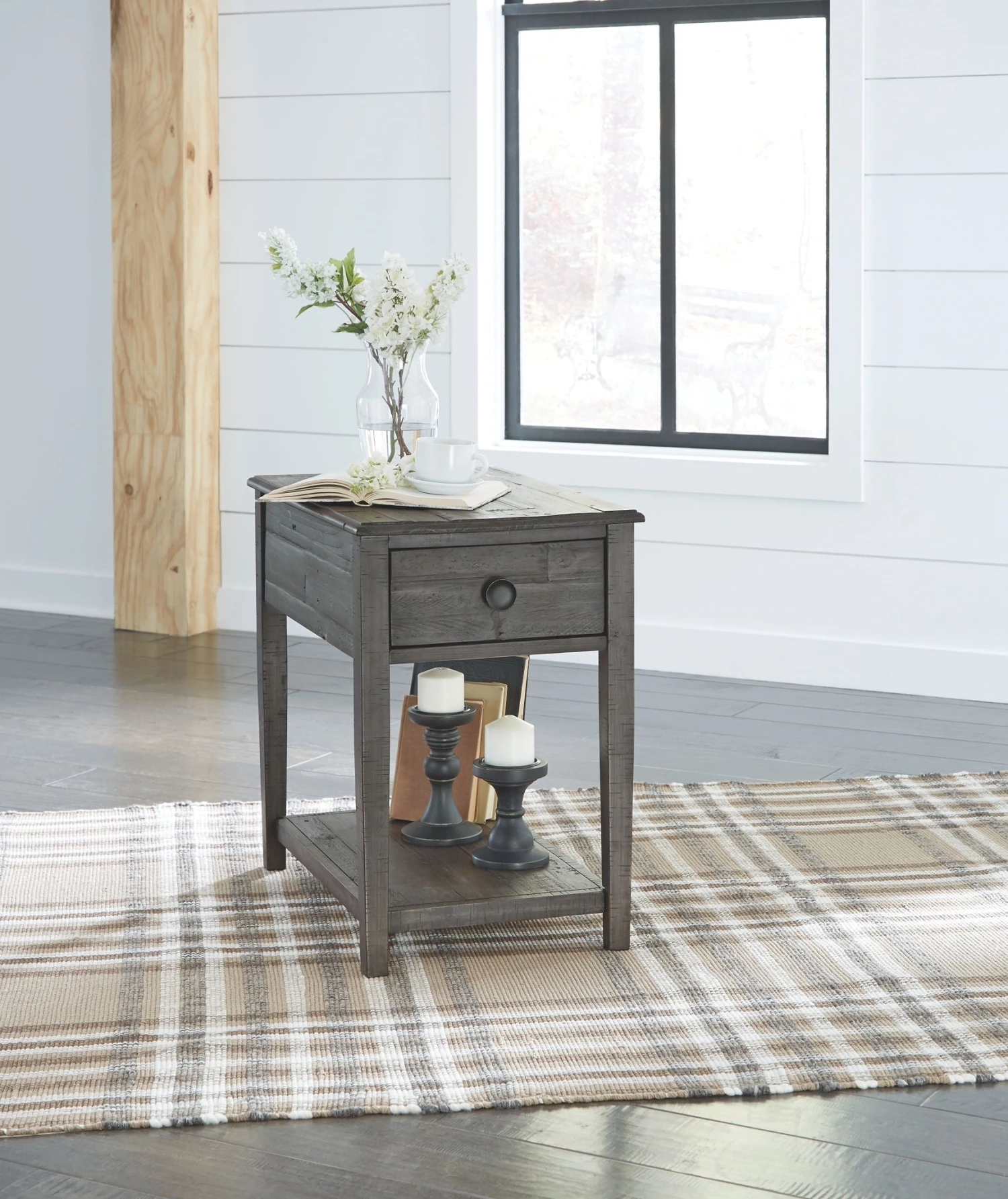 Ashley Borlofield - Dark Gray - Rectangular End Table 1 Ashley Borlofield - Dark Gray - Rectangular End Table