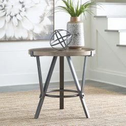 Ashley Living Room Zontini - Light Brown - Round End Table