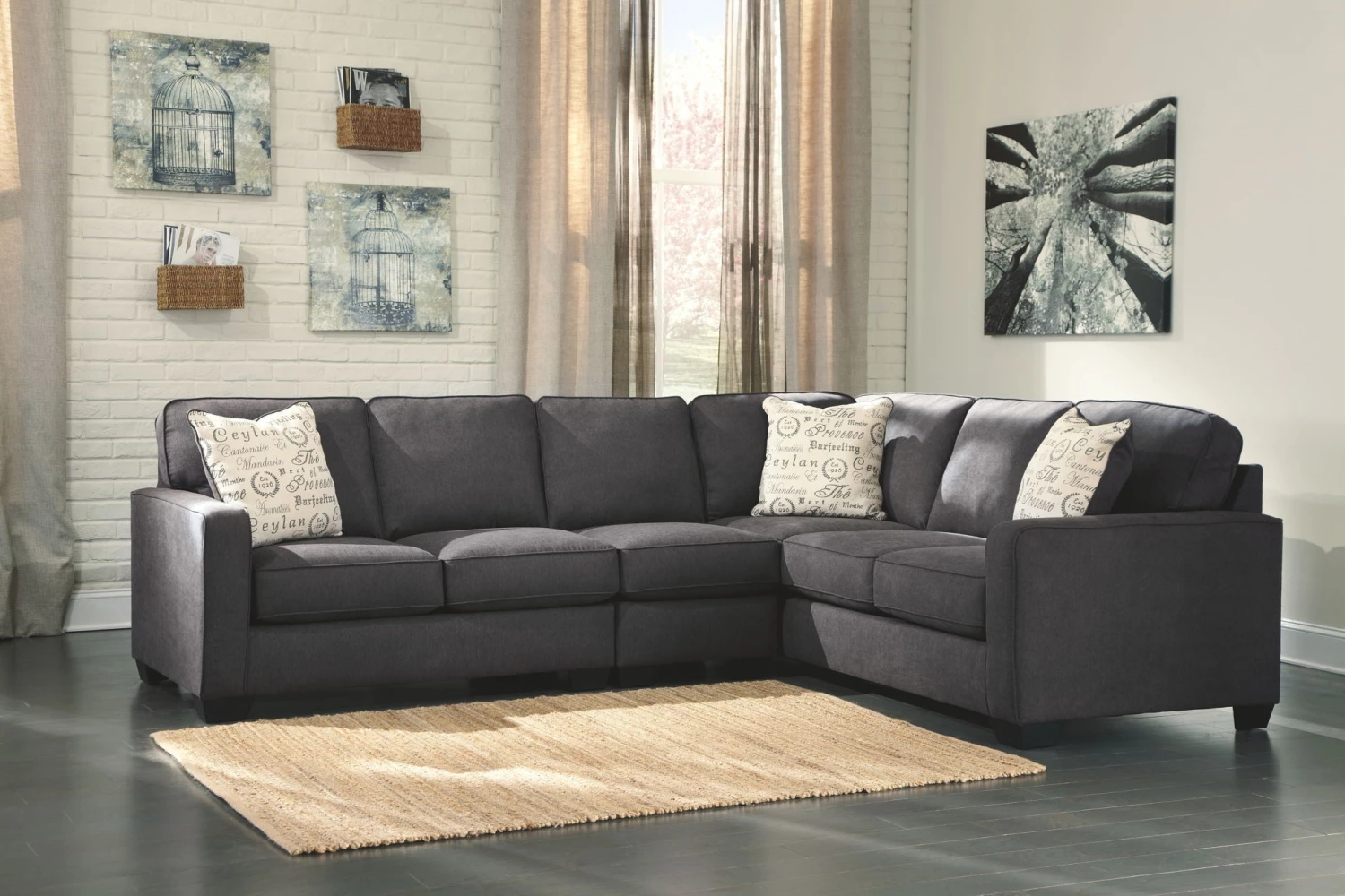 Ashley Alenya Charcoal 3Pc. Sectional Living Room 1 Ashley Alenya Charcoal 3Pc. Sectional Living Room