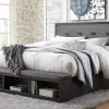 Ashley Hyndell California King Storage Bed - Dark - Brown Beds