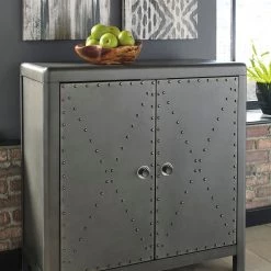 Ashley Rock Ridge Aged Steel Door Accent Cabinet Cabinets