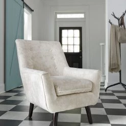 Ashley Zossen- Ivory Accent Chair