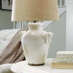 Ashley Mahfuz Beige Ceramic Table Lamp (1/CN) Accents