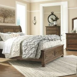 Ashley Bedroom Flynnter King Bed With Dresser Mirror & 2 Nightstands