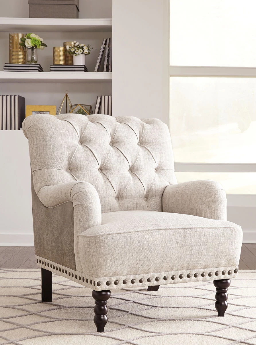 Ashley Tartonelle- Ivory/Taupe Accent Chair Chairs 1 Ashley Tartonelle- Ivory/Taupe Accent Chair Chairs