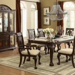 Home Elegance Dining Room Norwich Warm Cherry Table And 4 Side Chairs