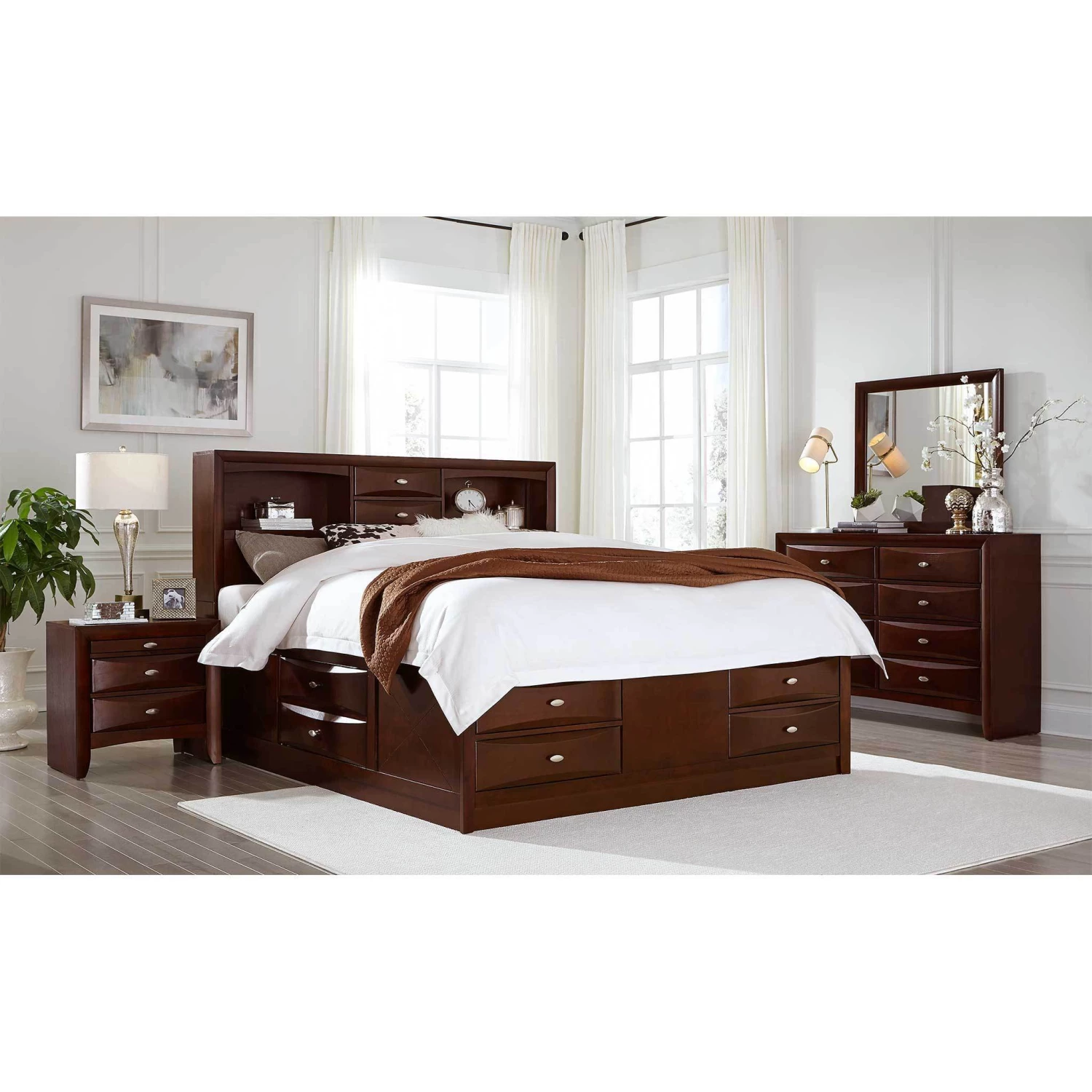 Global Linda - New Merlot Full Storage Bed Bedroom 1 Global Linda - New Merlot Full Storage Bed Bedroom