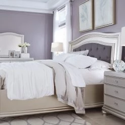 Ashley Coralayne King Arched Panel Bed With Dresser Mirror & Nightstand Dining Room